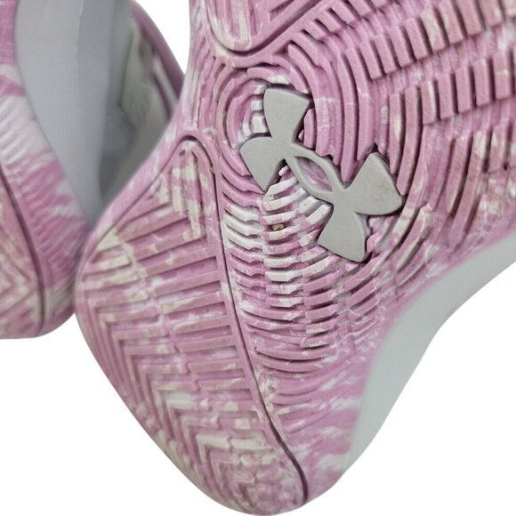 Under Armour UA Jet 21 GS Halo Gray Pacific Purple Camo Sneakers Shoes 7Y = 8.5W - Picture 13 of 16